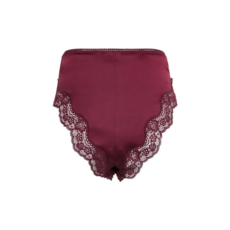 SAINT LAURENT High-Waist Lace-Detailed Briefs-1