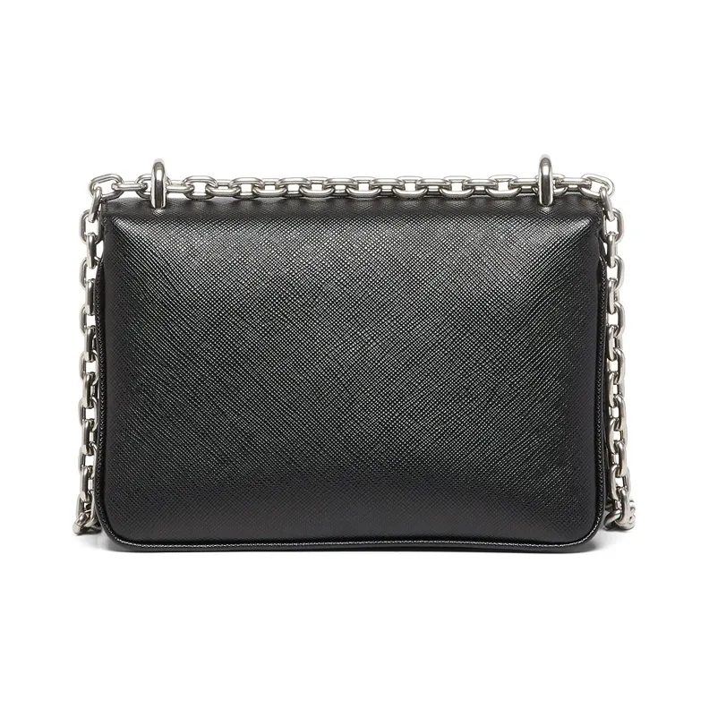 PRADA Saffiano Leather Envelope Bag, Shoulder Bag, Crossbody Bag Women's Black-2