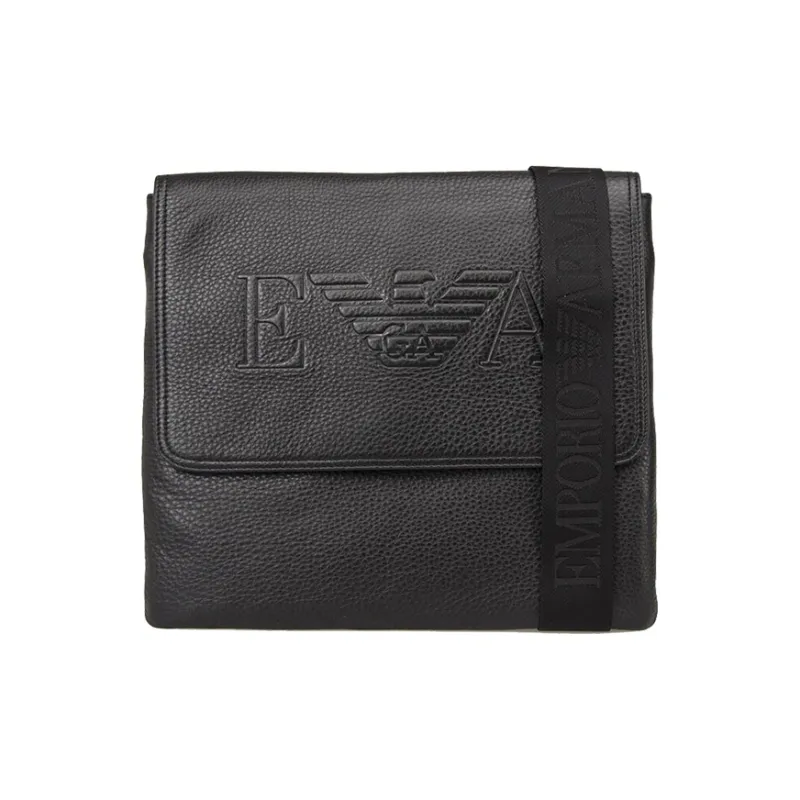 EMPORIO ARMANI Cow Leather Shoulder Bag Regular Men's Black-0