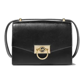 MICHAEL KORS Hendri Leather Crossbody Bag, Shoulder Bag Women's Black