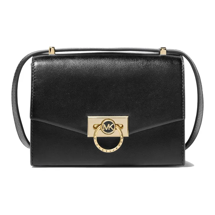 MICHAEL KORS Hendri Leather Crossbody Bag, Shoulder Bag Women's Black-0