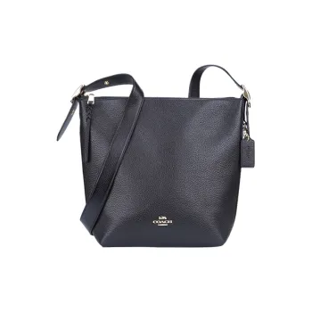 COACH Duffle Leather Crossbody Bag Shoulder Bag Women's Black
