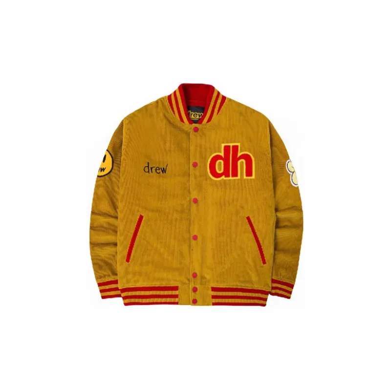 Drew House Smiley Collection Jacket Unisex Mustard Yellow-1