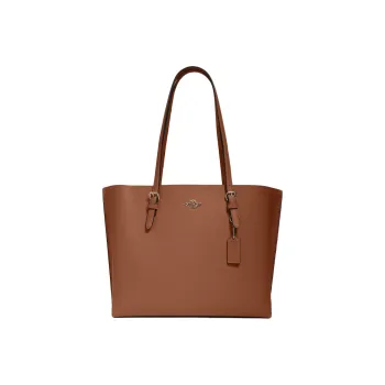 COACH Mollie Leather Tote Bag Shopping Bag Handbag Shoulder Bag Large Size Women's Brown