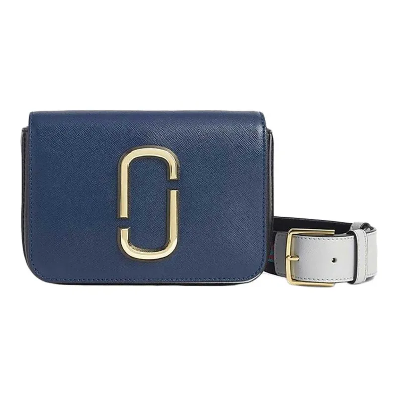 MARC JACOBS Leather Camera Bag, Shoulder Bag, Crossbody Bag Women's Blue-0