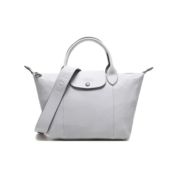LONGCHAMP Le Pliage Cuir Leather Dumpling Bag Handbag Shoulder Bag Crossbody Bag Small Size Women's Sea Gray
