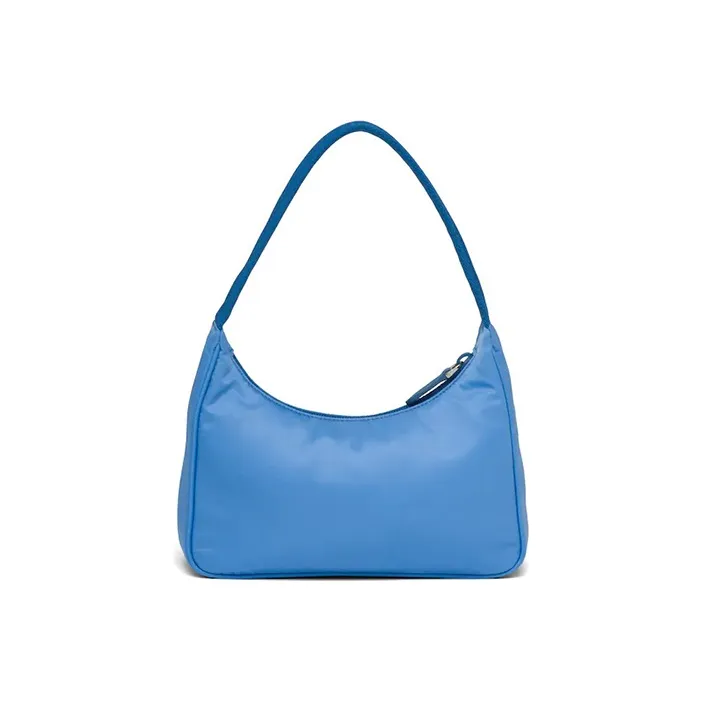 PRADA Hobo Nylon Underarm Handbag, Shoulder Bag Women's Blue-2
