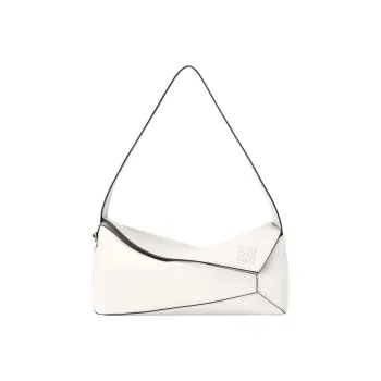 LOEWE Puzzle Hobo Cow Leather Shoulder Bag Handbags Shoulder Bags Women's White
