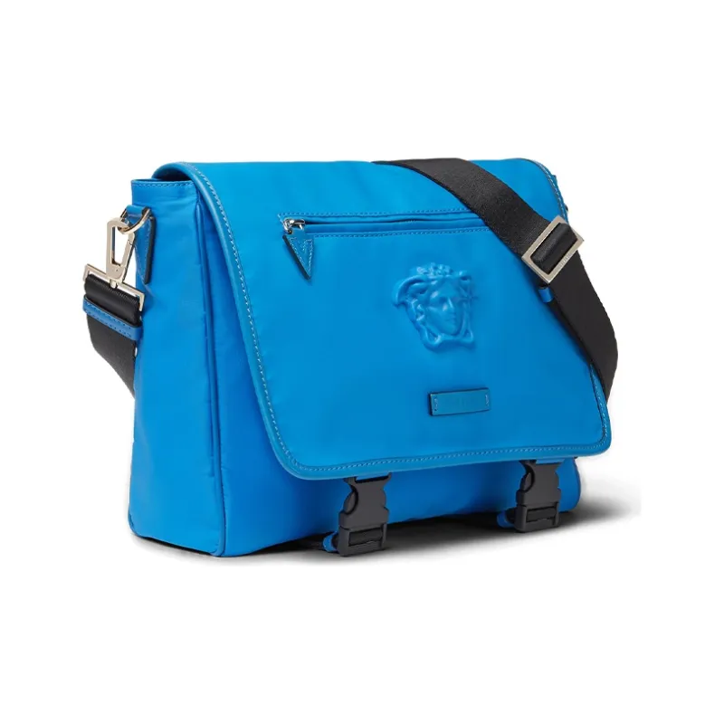 VERSACE La Medusa Fabric Messenger Bag Shoulder Bag Crossbody Bag Men's Blue-1
