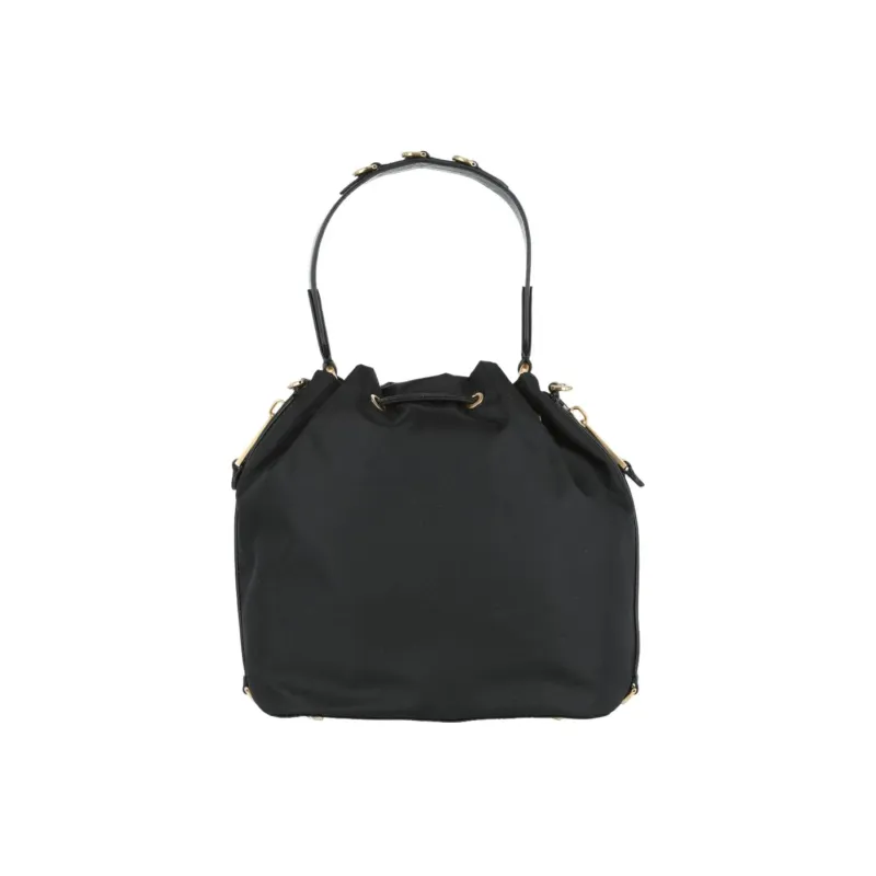 MOSCHINO Nylon Bucket Bag, Handbag, Shoulder Bag Women's Black-2