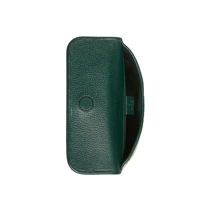 GUCCI Jacquard Fabric Shoulder Bag, Crossbody Bag, Sling Bag, Fanny Pack Unisex Beige/Green-4