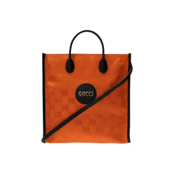 GUCCI Off The Grid Leather Shoulder Bag, Crossbody Bag, Handbag Unisex Orange & Black
