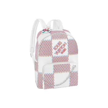 LOUIS VUITTON Racer Backpack White Damier Spray