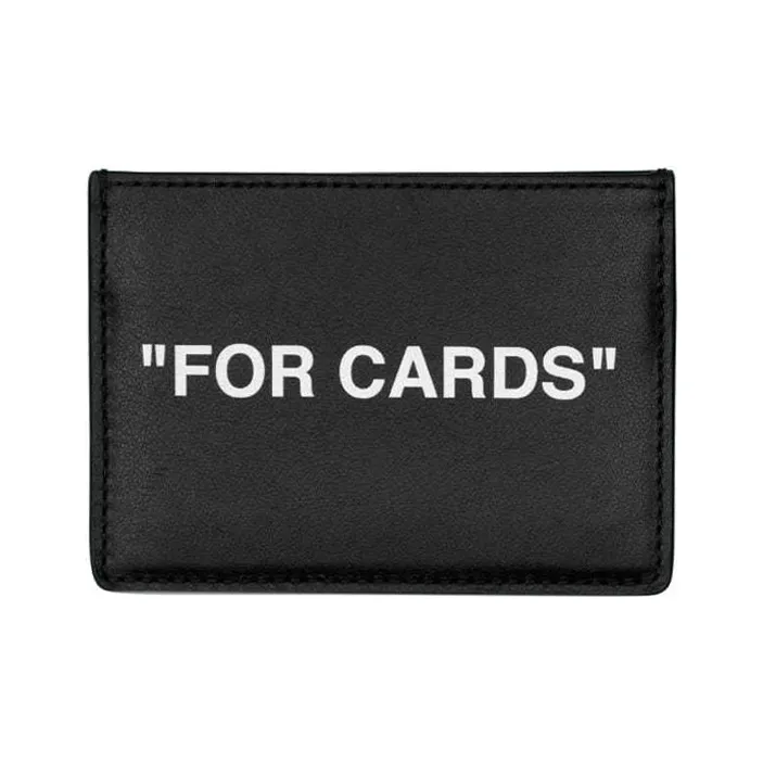 OFF WHITE Leather Wallet Men's Black-1