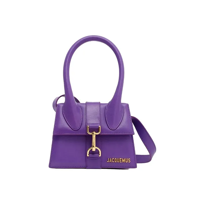 Jacquemus Cow Leather Handbag Women's Purple-0