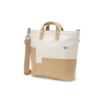 COMBACK Canvas Canvas Bag Shoulder Bag Crossbody Bag Handbag Medium Size Men's Earth Tone/Black