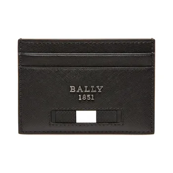 BALLY Recycled Leather Wallet, Card Holder Men's Black
