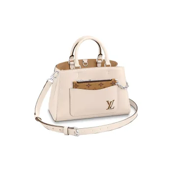 LOUIS VUITTON Cow Leather Tote Bag Shopping Bag Crossbody Bag Shoulder Bag Handbag Regular Women's Beige