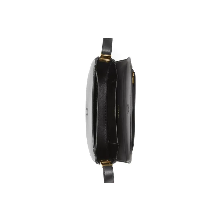 Burberry Lambskin Shoulder Bag Crescent Bag Handbag Shoulder Bag Women's Black-3