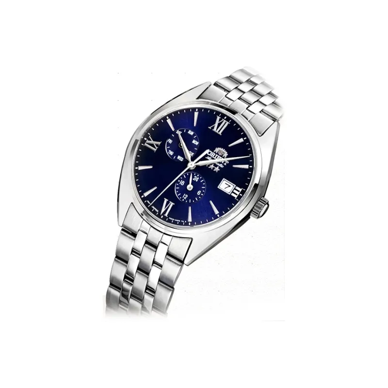 ORIENT Automatic Mechanical Movement Metal Strap Watch 39.4mm Men's Watches Blue Dial RA-AK0505L10B-1