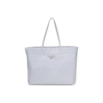 PRADA Recycled Nylon Tote Bag Shopping Bag Shoulder Bags Women's Cornflower Blue