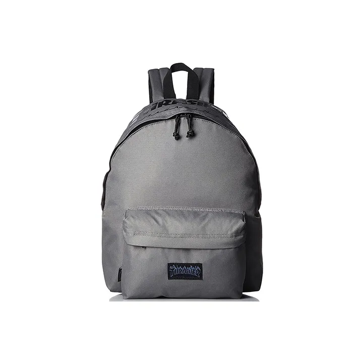 Thrasher Polyester Backpack Regular Unisex Gray Black-0