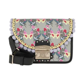 Furla Metropolis Collection Leather Small Square Bag Shoulder Bag Crossbody Bag Small Size Women's Multicolor