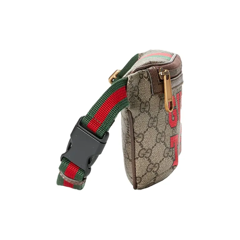 GUCCI Canvas Sling Bag Fanny Pack Regular Men's Ebony/Brown-2