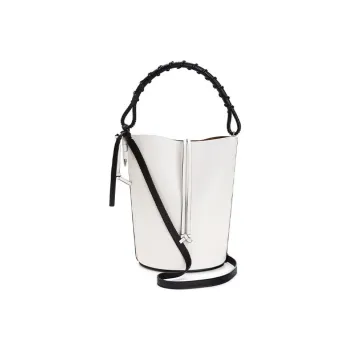 LOEWE Natural Calfskin Bucket Bag, Portable Crossbody Bag, Shoulder Bag Women's Cotton White