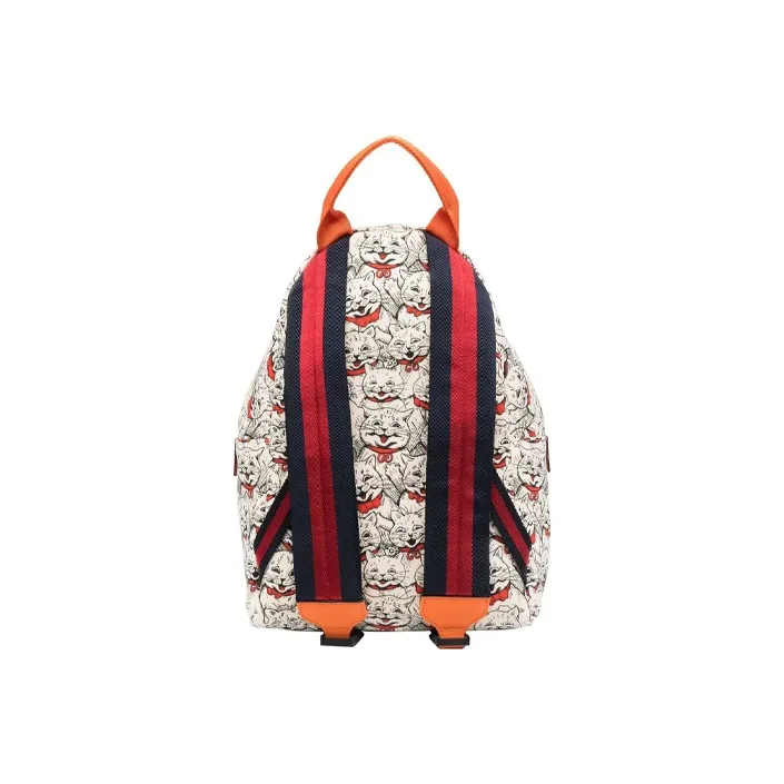 GUCCI Cotton Backpack Kids' Orange/Beige-2