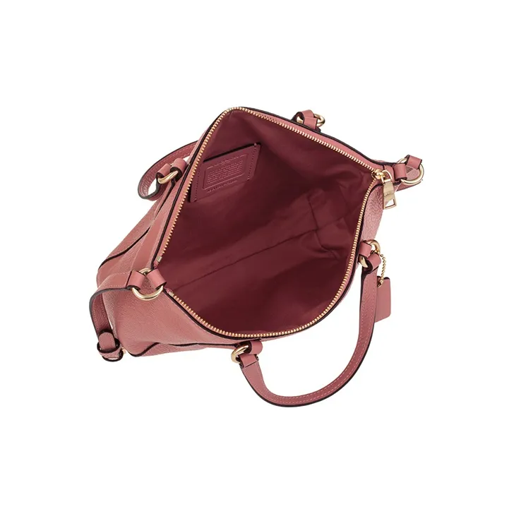 COACH Kelsey Leather Handbag Women's Pink-4