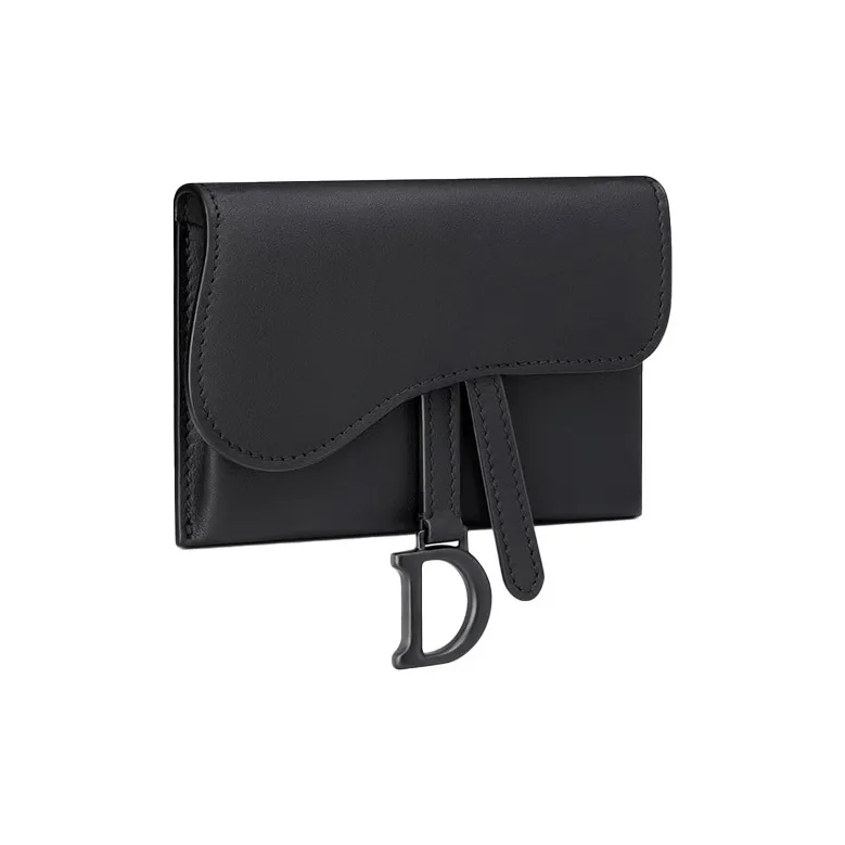 DIOR Saddle Matte Cow Leather Saddle Bag Handbag Shoulder Bag Crossbody Bag Women's Black-1
