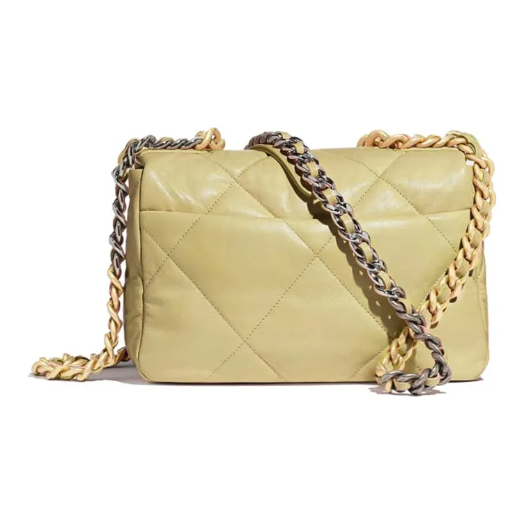 CHANEL 19Bag Lambskin Shoulder Bag, Crossbody Bag Trumpets Women's Yellow-1