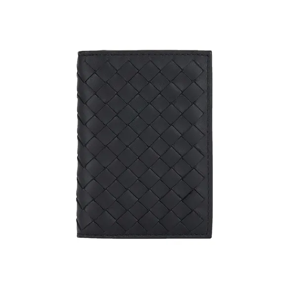 Bottega Veneta Intrecciato Cow Leather Wallet Men's Black-0