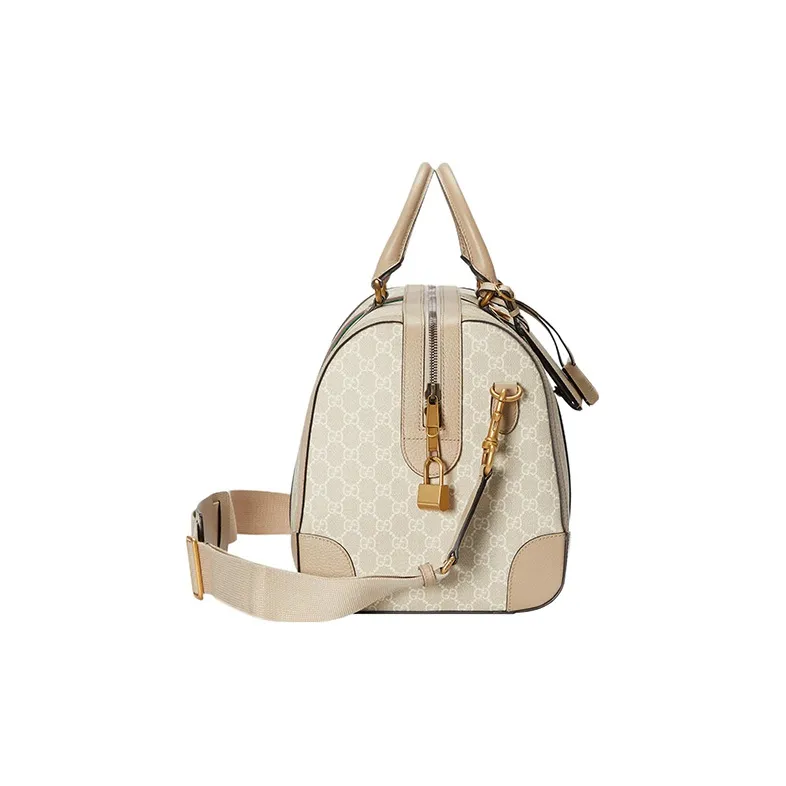 GUCCI Ophidia Canvas With Leather Travel Bags Shoulder Bag Crossbody Bag Handbag Women's White & Pink-2