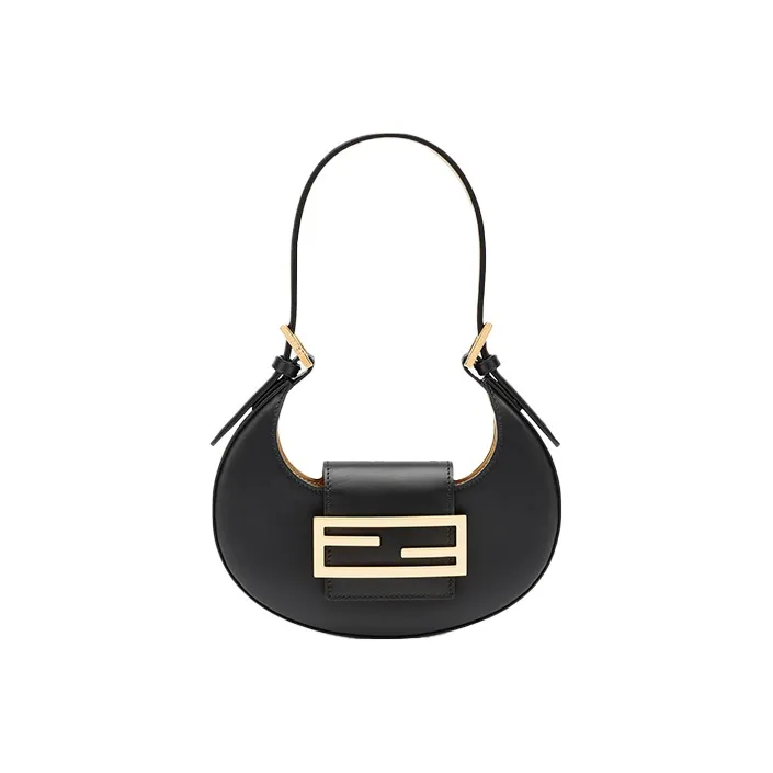 FENDI Polyester Cookie Bag Crescent Bag Shoulder Bag Handbag Shoulder Bag Women's Black-0