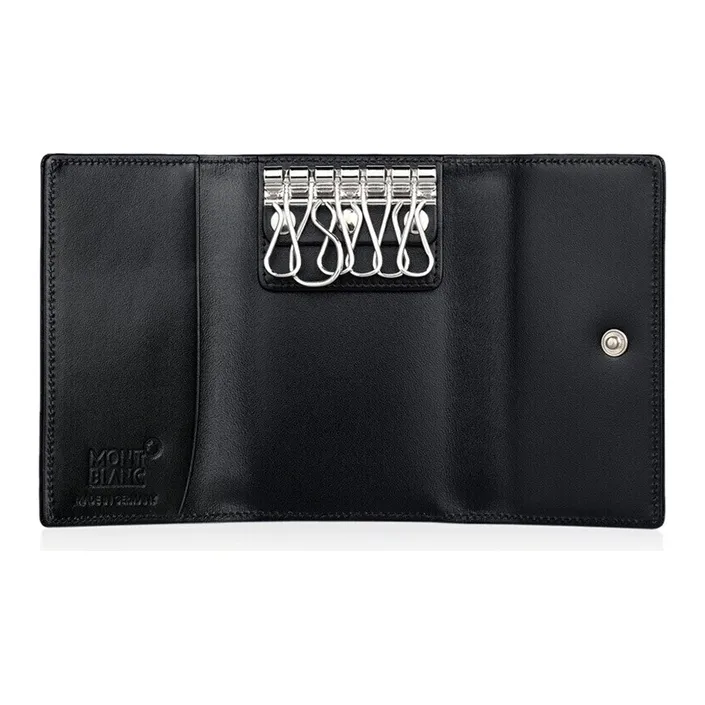 MONTBLANC Meisterstuck Cow Leather Key Pouch Men's Black-4