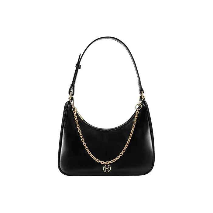 VICTORIA·HYDE PU Shoulder Bag, One Shoulder Tote, Pochette, Handbag Regular Women's Classic Black/Cow Print-0
