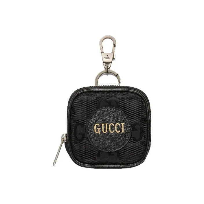 GUCCI Off The Grid Nylon With Leather Coin Purses Earphone Cases Unisex Black-0
