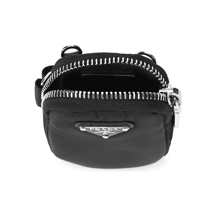 PRADA Re Nylon Fabric Wrist Bag, Coin Purse, Crossbody Bag, Shoulder Bag Women's Black-5