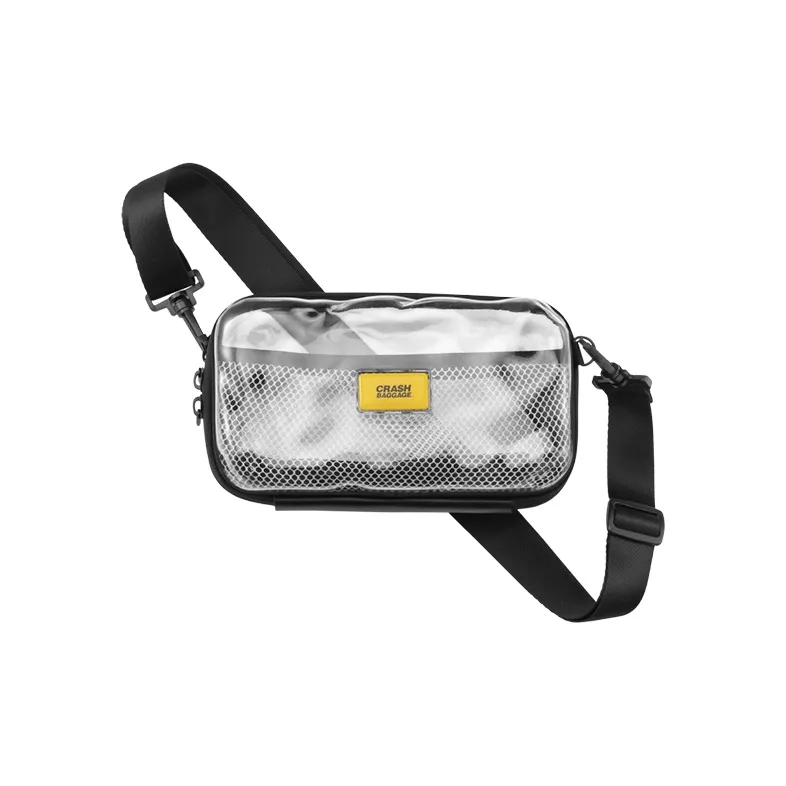 CrashBaggage PC Small Square Bag Camera Bag Shoulder Bag Crossbody Bag Small Size Unisex Transparent-0