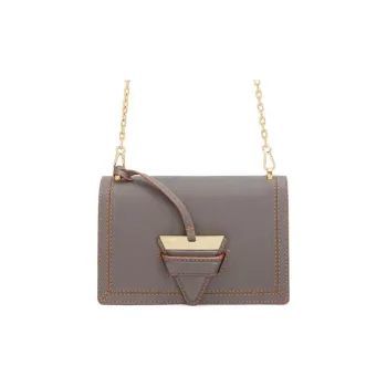 LOEWE Barcelona Soft Grained Calfskin Messenger Bag Handheld Shoulder Bag Crossbody Bag Small Size Women's Taupe