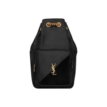 SAINT LAURENT Cow Leather Backpack Women's Black