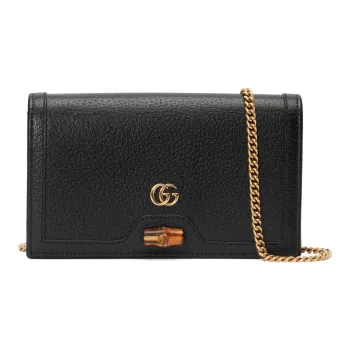 GUCCI Leather Crossbody Bag, Shoulder Bag Women's Black