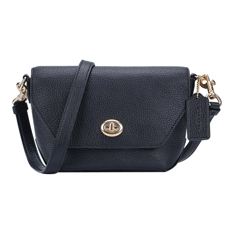 COACH Karlee Leather Crossbody Bag Women's Black-0