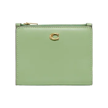 COACH Snap Wallet Cow Leather Wallet Mini Women's Happy Fruit Green