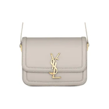 SAINT LAURENT SOLFERINO Cow Leather Tofu Bag Crossbody Bag Shoulder Bag Women's White
