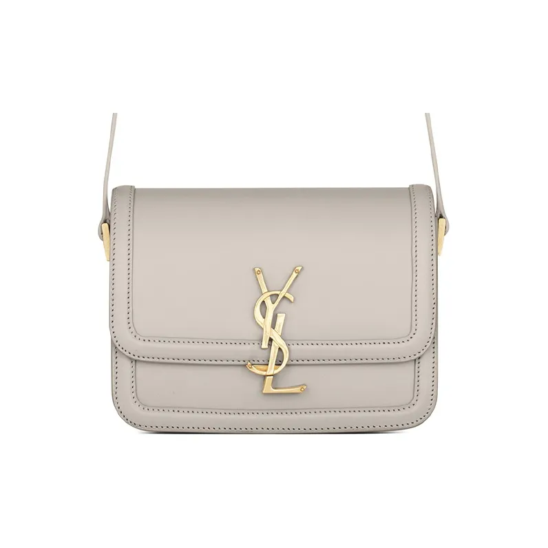 SAINT LAURENT SOLFERINO Cow Leather Tofu Bag Crossbody Bag Shoulder Bag Women's White-0