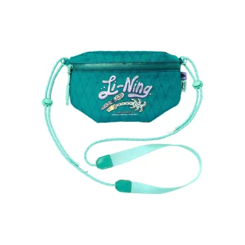 LiNing Steven Harrington Collaboration Fabric Shoulder Bag Crossbody Bag Regular Unisex Light Jade Green