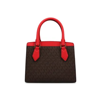 MICHAEL KORS Mott Leather Patchwork With PVC Shoulder Bag, Crossbody Bag, Handbag Women's Brown
